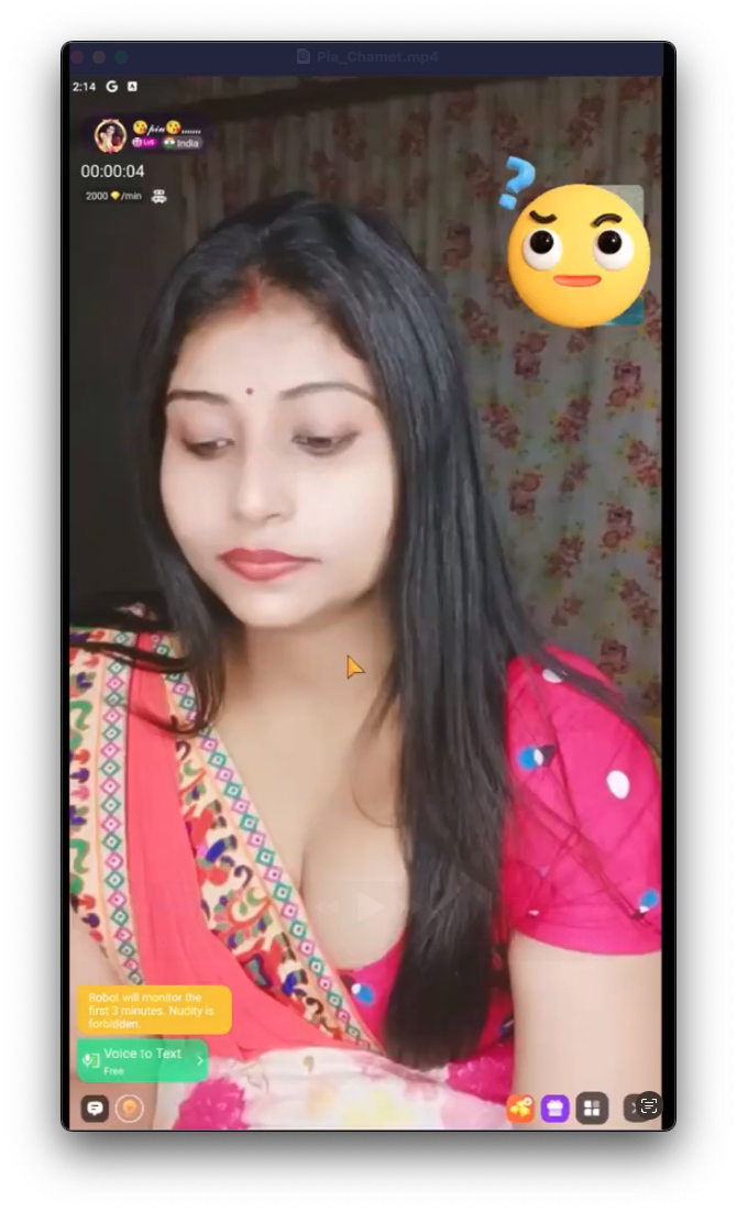 Pia Boobs Flash Chamet Live Video